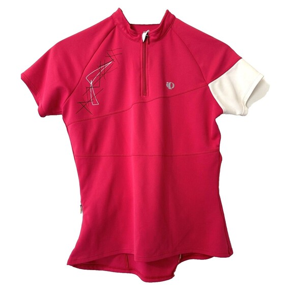 PEARL IZUMI Jersey Women's Pink white Elite Cycling shirt lightweight Pro Medium - Picture 2 of 15